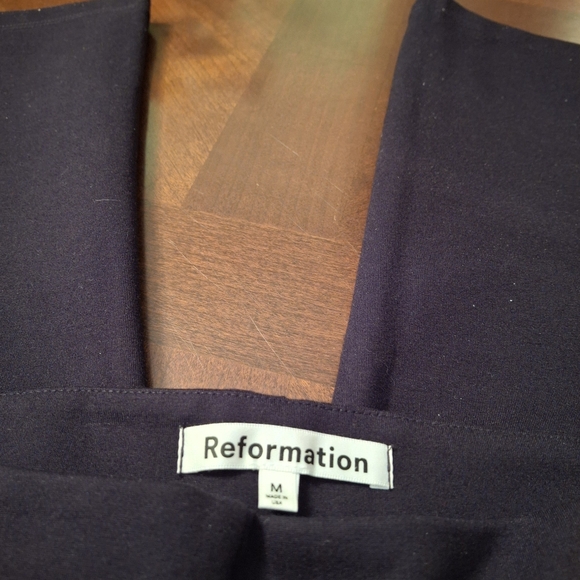 Reformation Rayon Nylon Spandex Black Cropped Pants Woman Size Medium - Picture 1 of 15